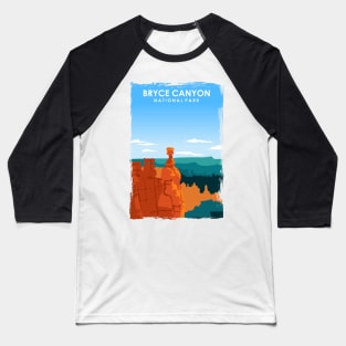 Bryce Canyon National Park Travel Poster Baseball T-Shirt